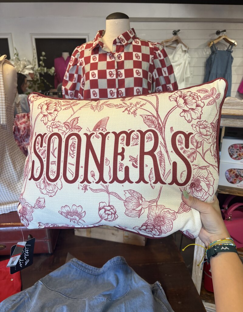 Sooners Toile Pillow