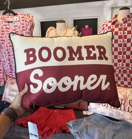 Boomer Sooner Halftone Pillow