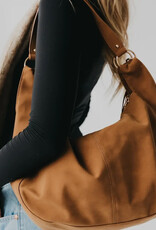 Hazel Shoulder Bag Tan Suede
