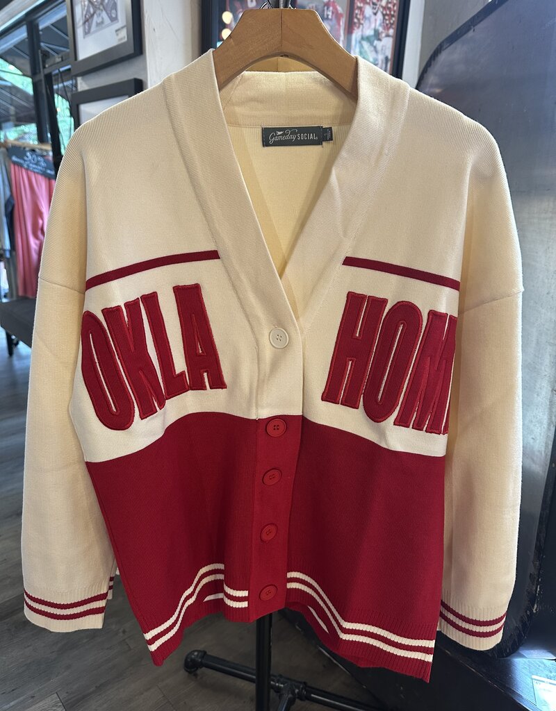 Oklahoma Varisty Vintage Cardigan