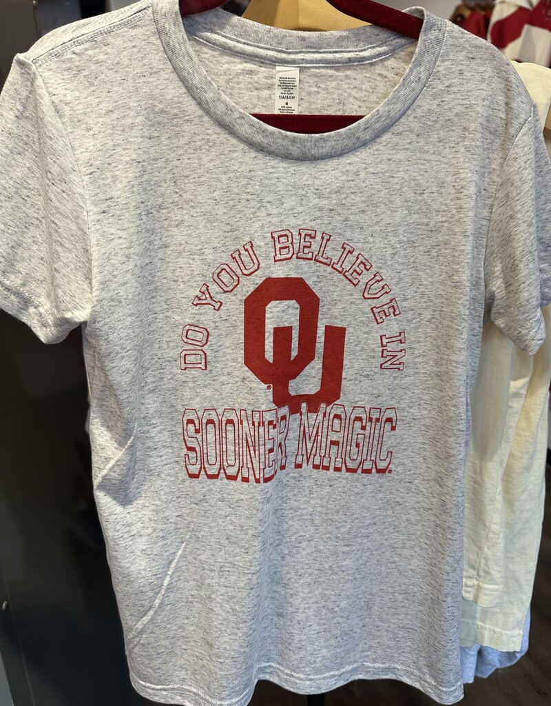 Kids Ash Grey Do You Believe in Sooner Magic Tee