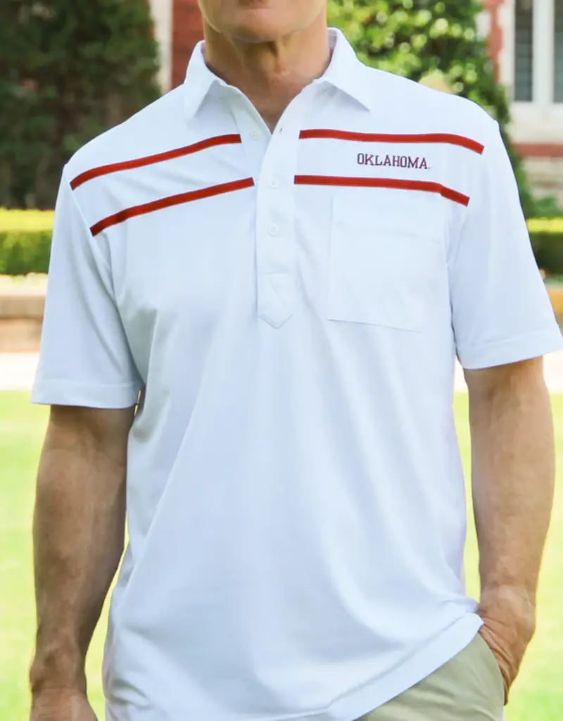 Red and West 1985 OU Coaches Polo