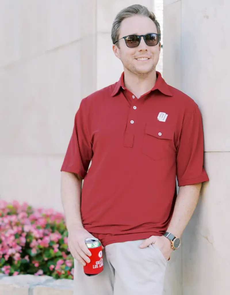 Disco Logo Polo Cardinal
