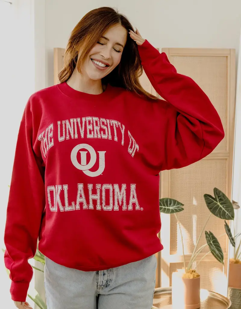 OU Sooners Vintage Sport Crimson Sweatshirt