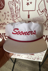 Sooners White Flat Hat