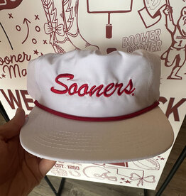 Sooners White Flat Hat