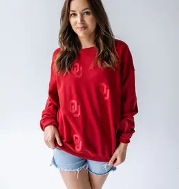 OU Logo Repeating Sweatshirt