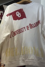QOS Licensed Oklahoma Big Icons Scattered All Over Sweatshirt