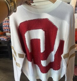 QOS Licensed Oklahoma Oversized OU Sweater