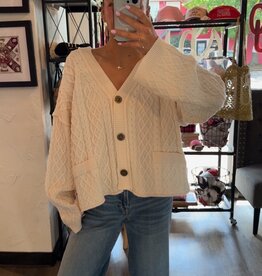 Cream Short Cardi