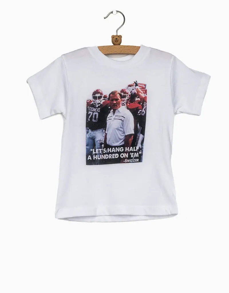 Kids White Hang Half A Hundred Tee