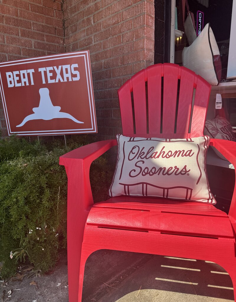 Oklahoma Sooners Fancy Stripe Pillow