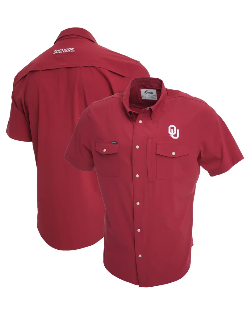 Snaps Crimson OU Short Sleeve