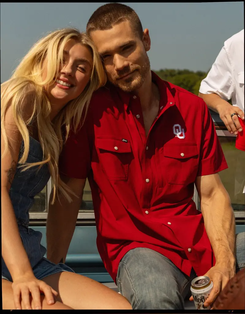 Snaps Crimson OU Short Sleeve