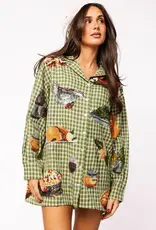 QOS Green Plaid Thanksgiving Dress