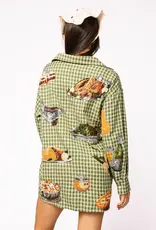 QOS Green Plaid Thanksgiving Dress