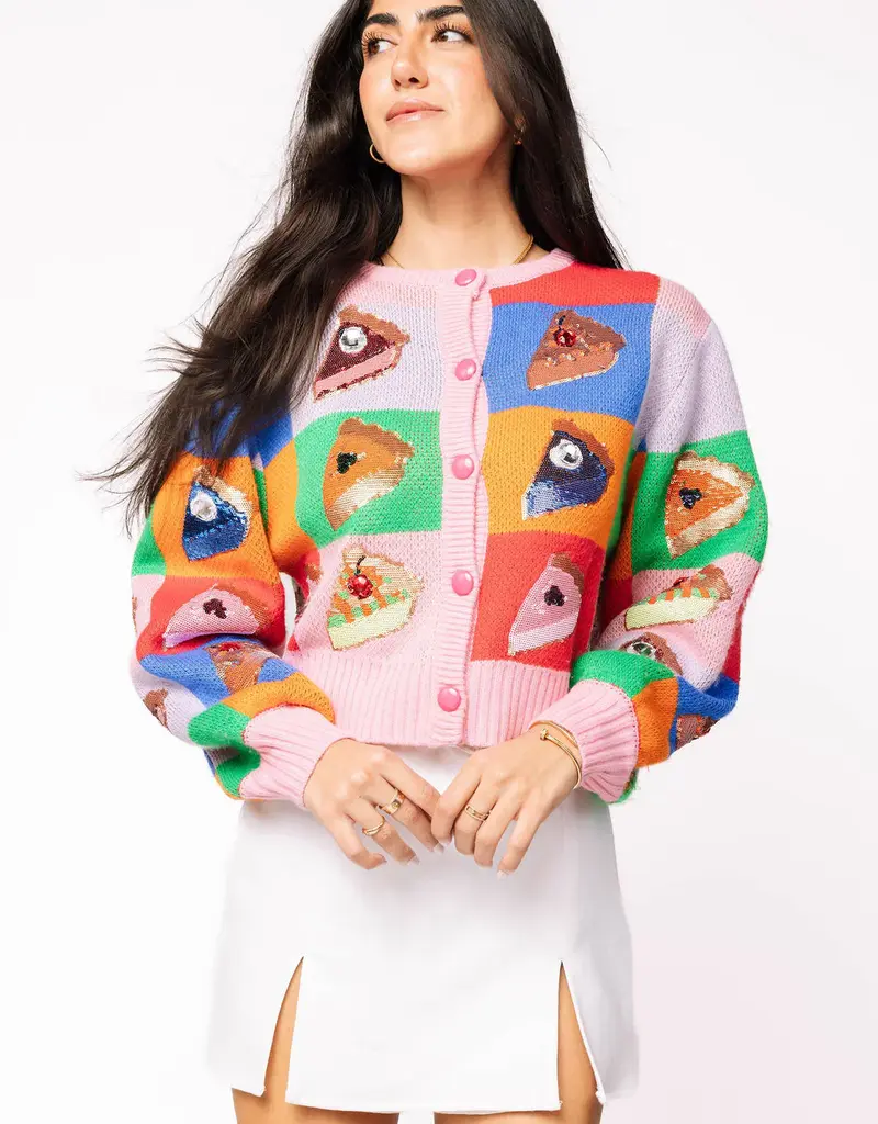 QOS Rainbow Pie Cardi