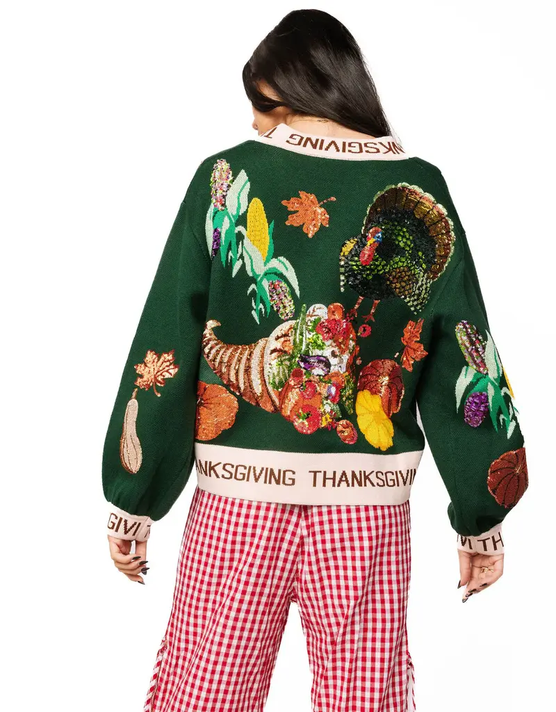 QOS Thanksgiving Turkey Cardigan
