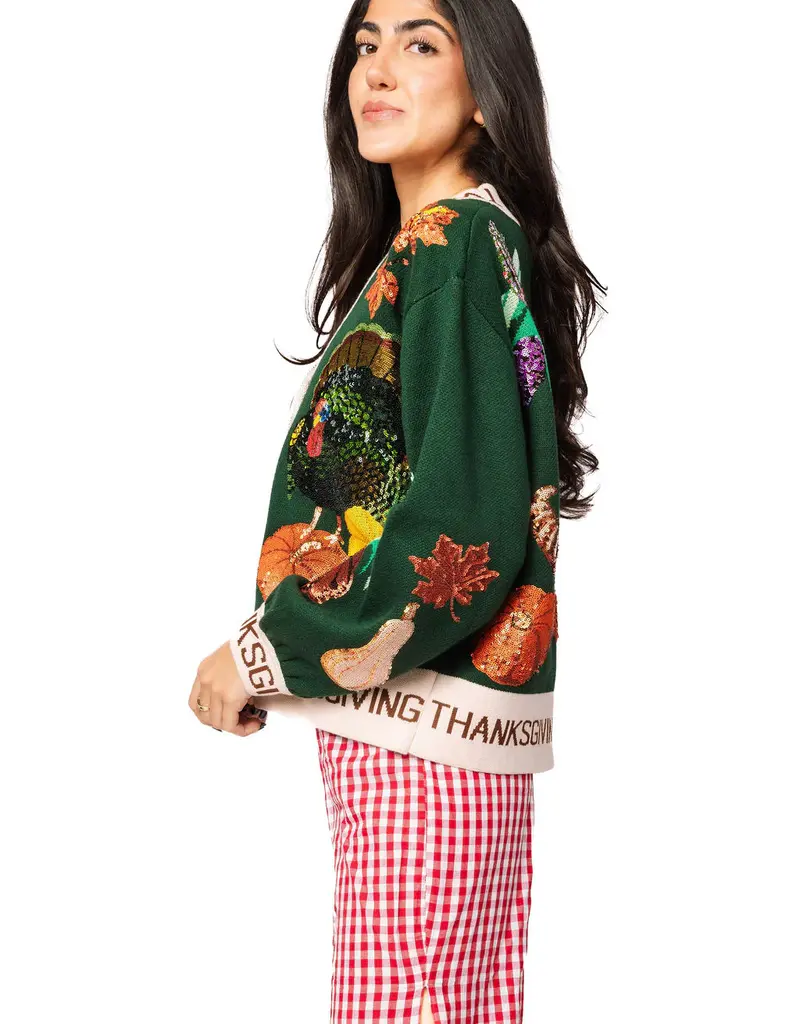 QOS Thanksgiving Turkey Cardigan