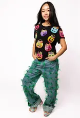 Black Multi Candy In Halloween Baskets Tee