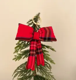 Red Tartan Bow Charm
