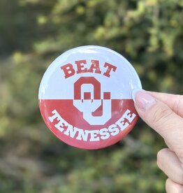 ! Beat Tennessee Red and White Button