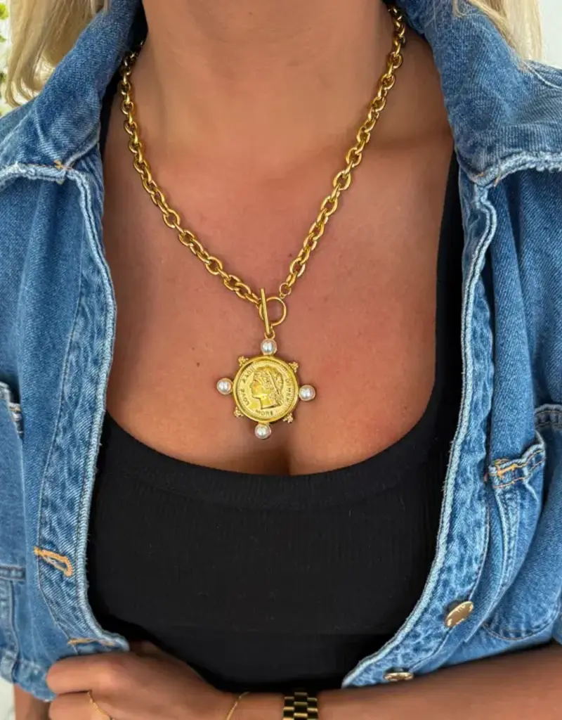 Pearl Coin Necklace