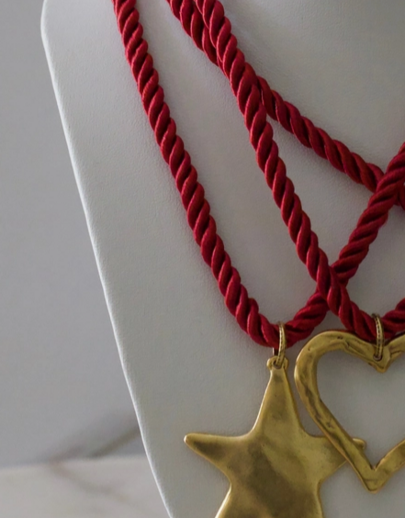 Corded Star Pendant Necklace