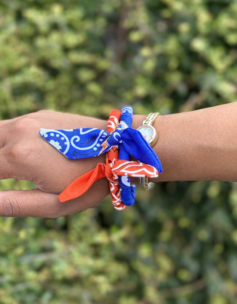 OKC Thunder Bandana Bracelet Set