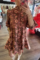 Entro Burgundy Floral Dress