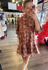 Entro Burgundy Floral Dress