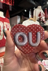 ! Heart Polka Dot OU Button
