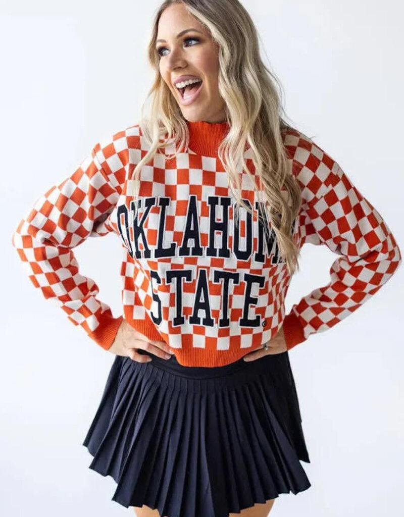 Oklahoma State Checkerboard Sweater