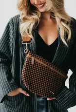 Coffee Check Woven Bum Bag