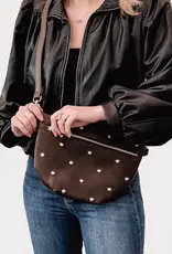 Brown Gold Studded Bum Bag