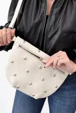 Cream Gold Studded Bum Bag
