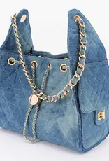 Quilted Denim Shoulder Bag