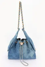 Quilted Denim Shoulder Bag