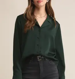Garland Green Satin Top