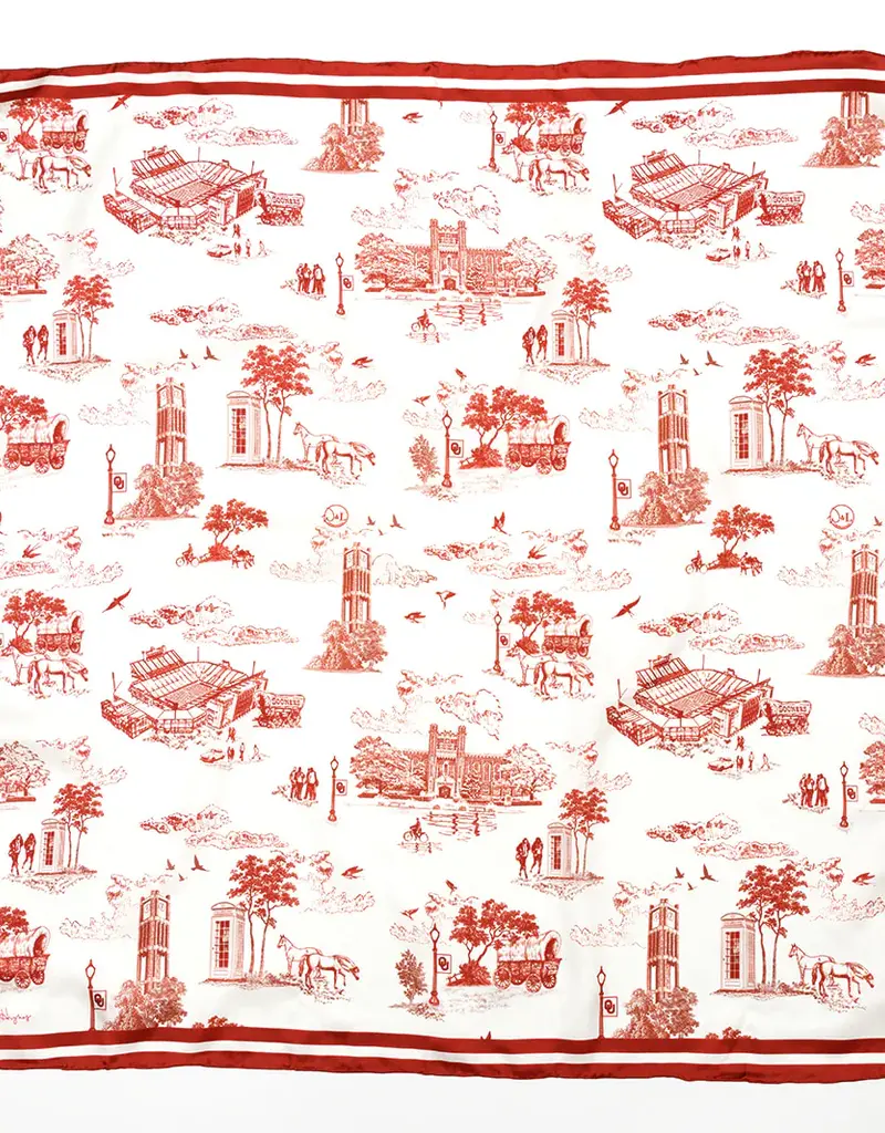 OU Silk Toile Scarf