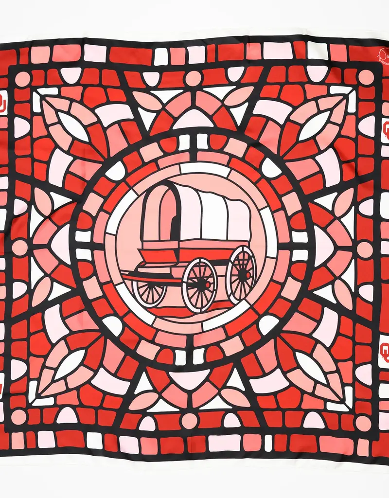 OU Stain Glass Silk Scarf