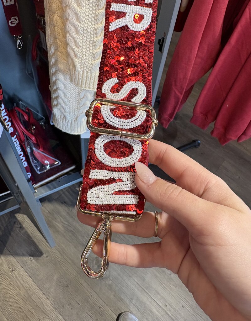 Sequin Boomer Sooner Purse Strap