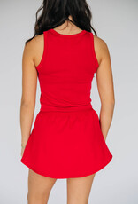 Alli Airy Tennis Skort Crimson