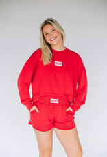 Ava Airy Crewneck Crimson