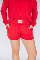 Ava Airy Shorts Crimson