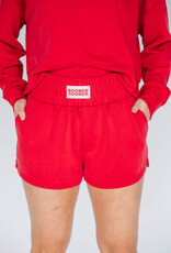 Ava Airy Shorts Crimson