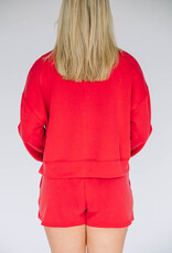 Ava Airy Shorts Crimson