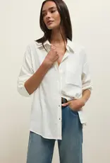 Cream Linen Button Up