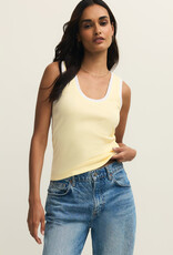 Yellow Colorblock Ribbed Tank