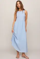 Light Blue Ribbed Maxi Dress